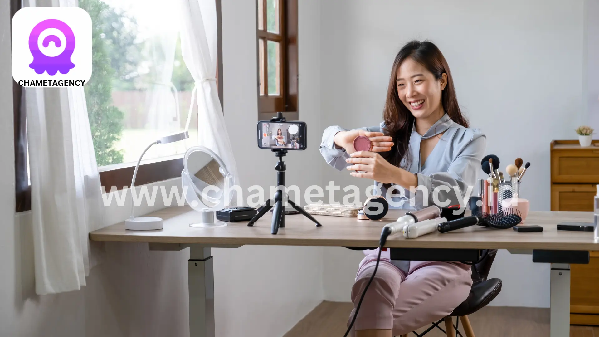 Diverse individuals connecting through video calls on the Chamet app