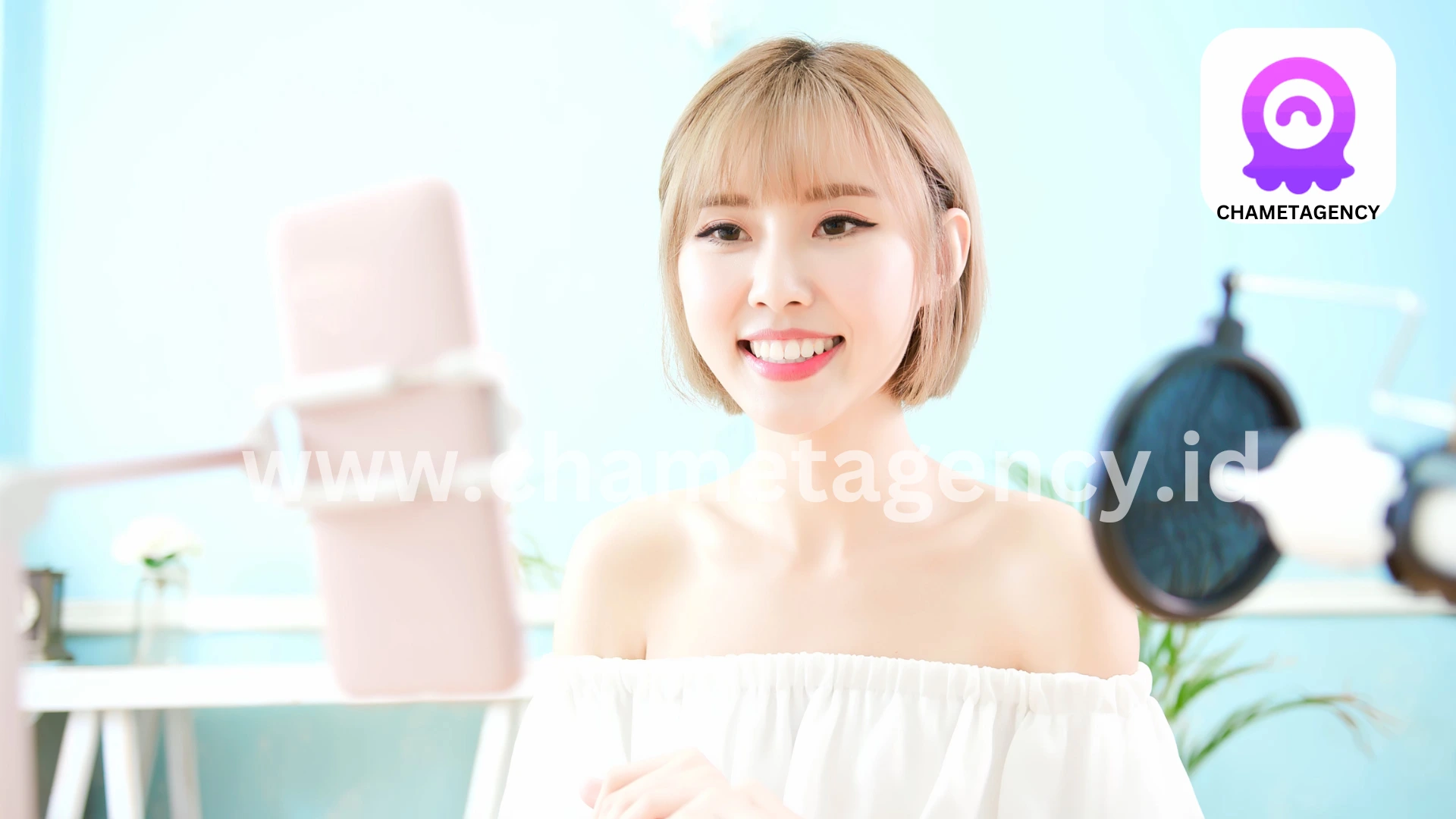 Computer screen showing the Chamet Agency sign-up page