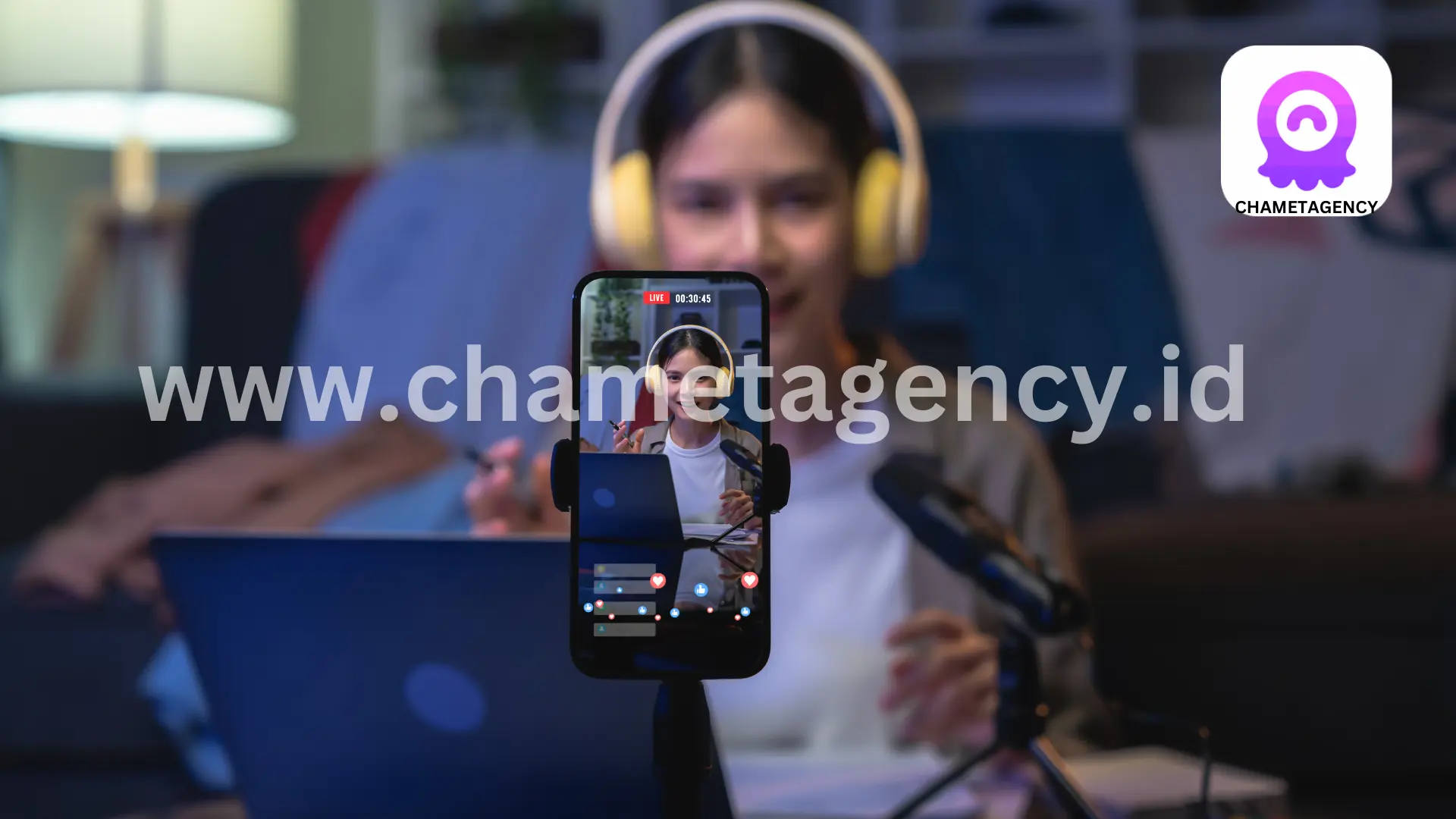 iPhone displaying the Chamet app logo