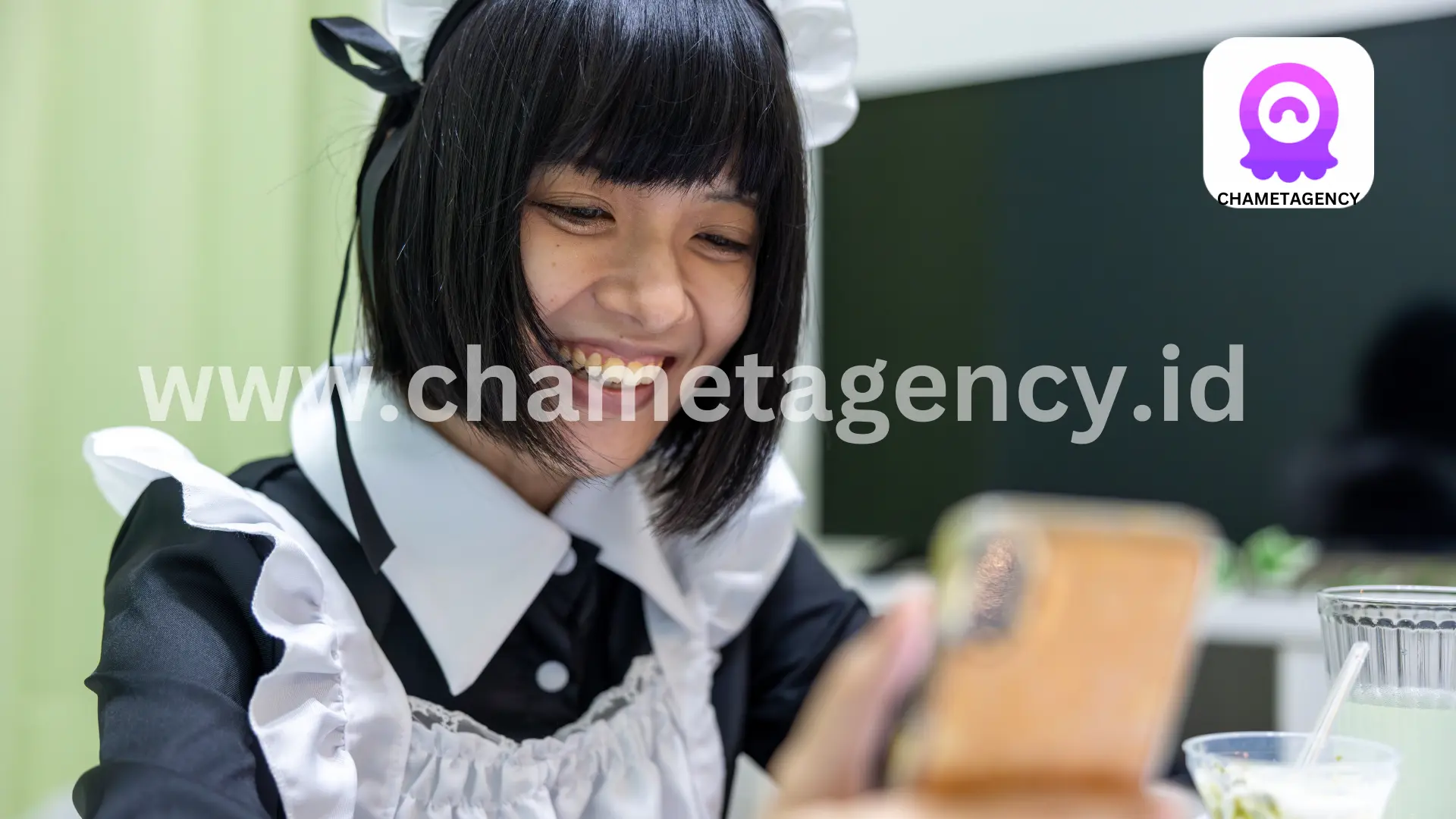 Smartphone displaying Chamet Mod APK interface with added features