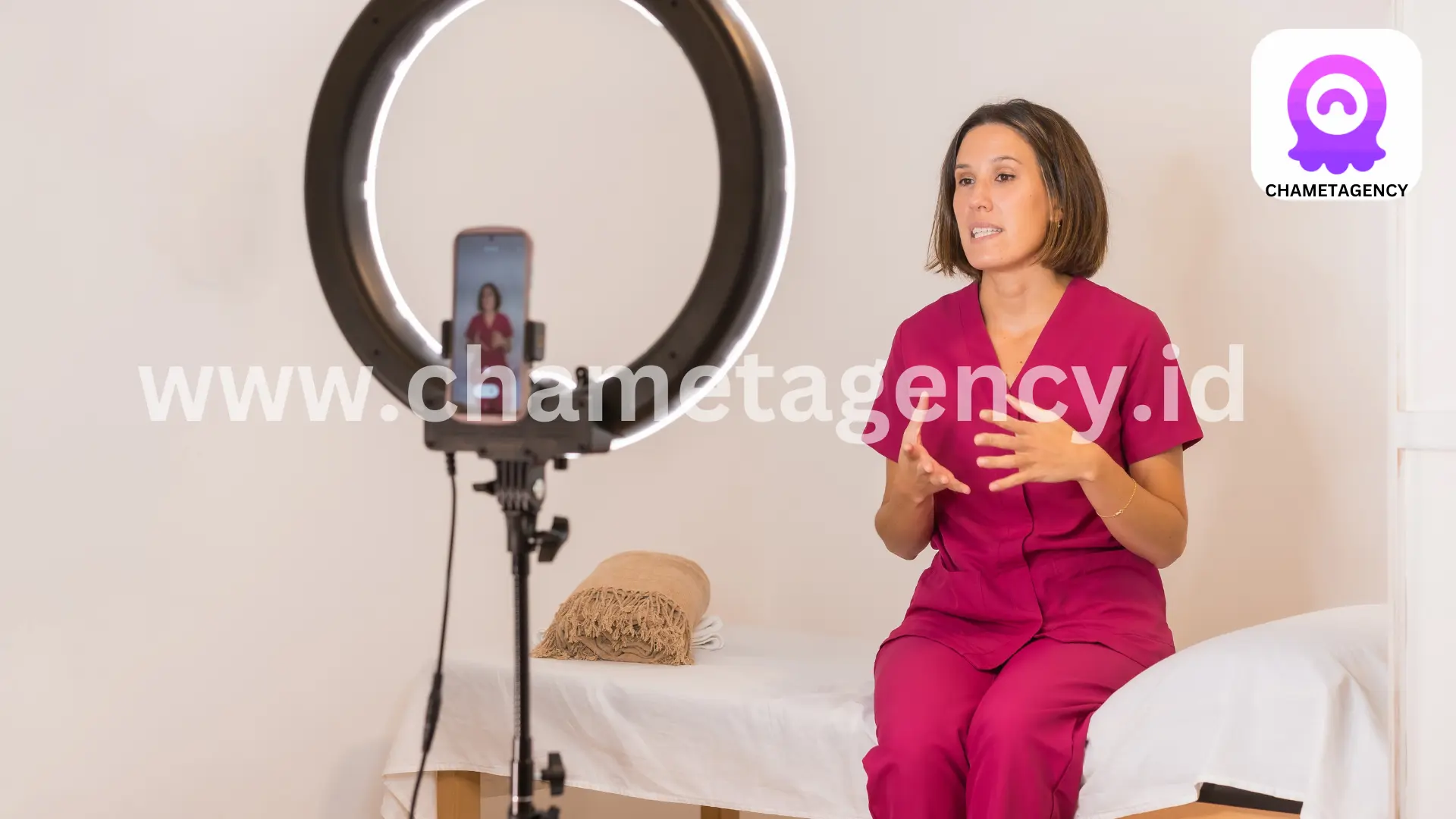 Illustration of a step-by-step guide to Chamet registration process