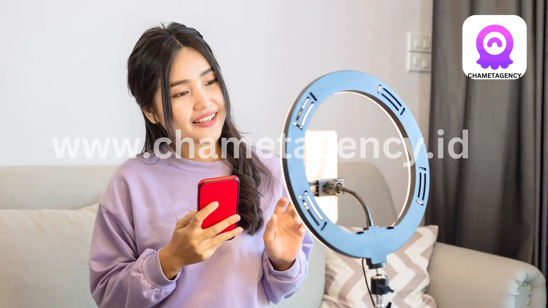 iPhone screen showcasing the Chamet app interface