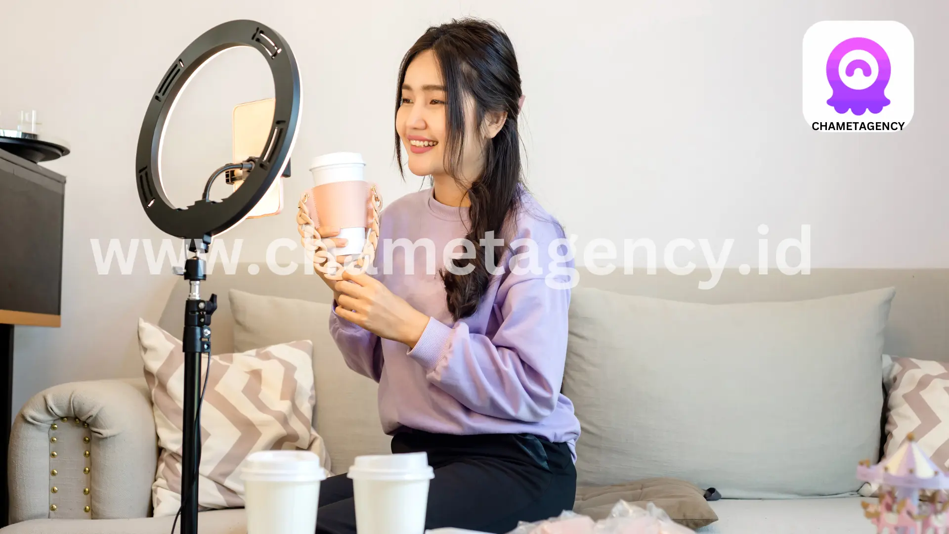 Smartphone showcasing Chamet app game interface with enhanced features