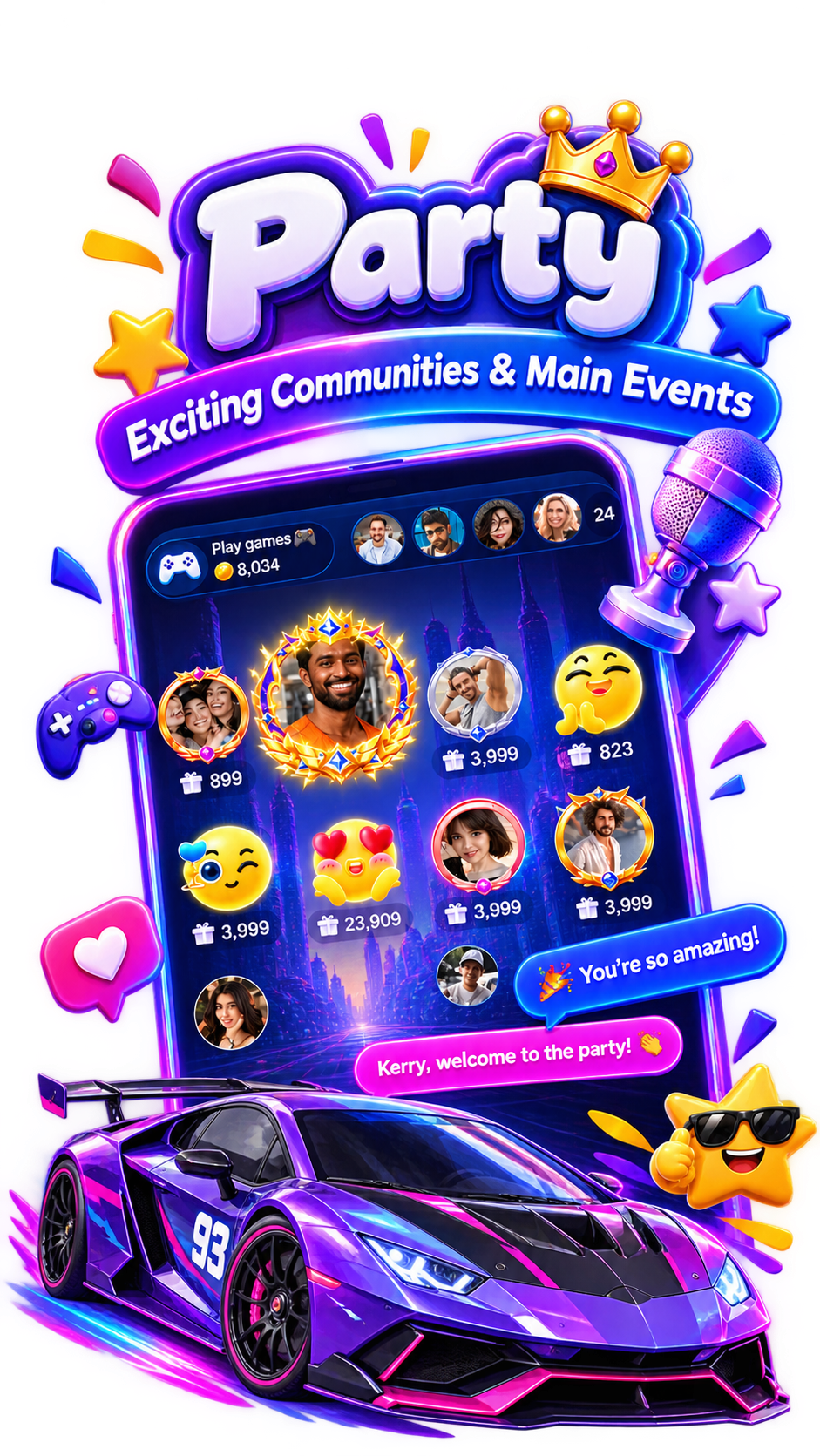 Chamet livestream host connecting with viewers